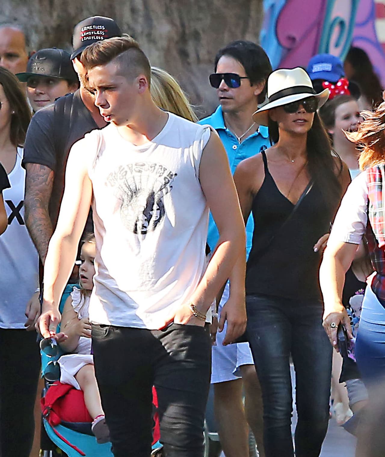 Victoria lució muy casual y guapa.