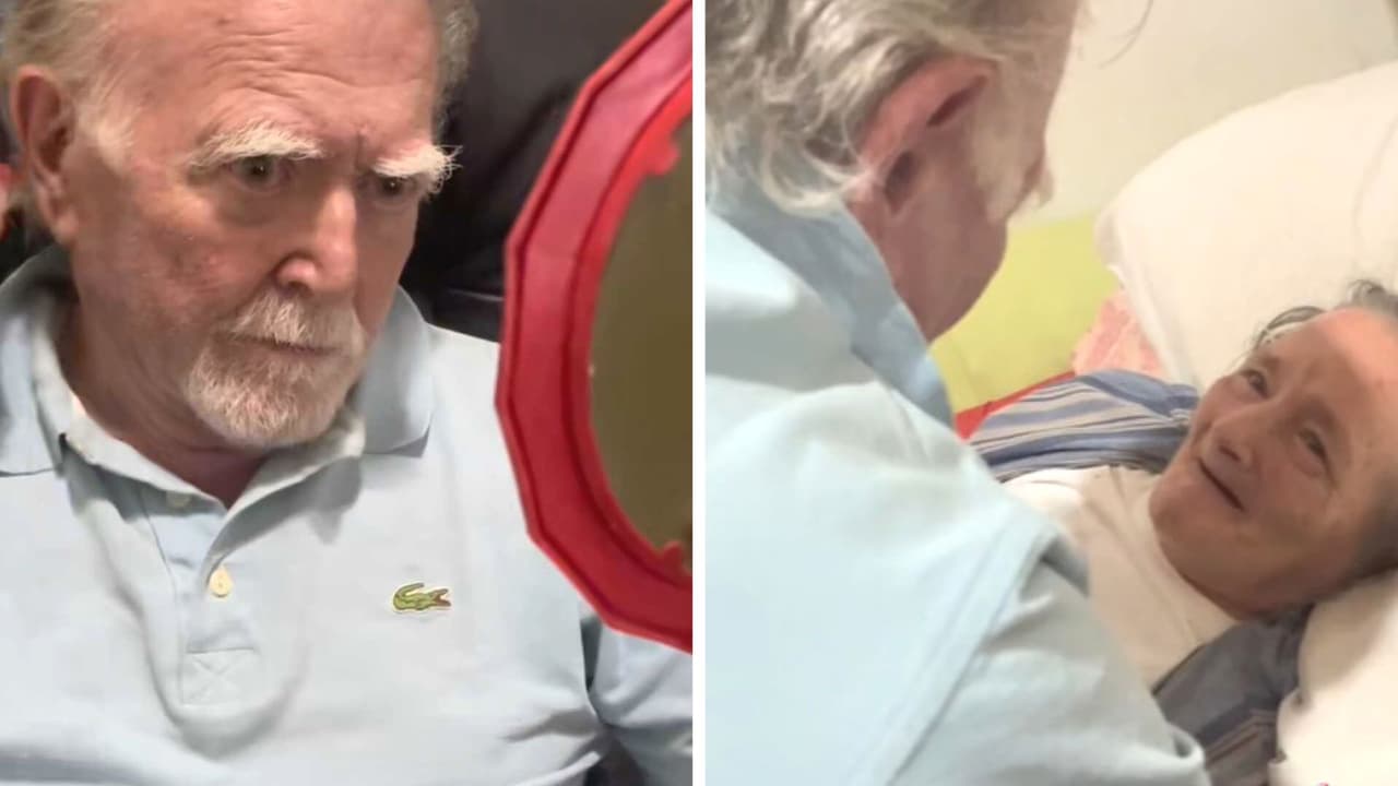 Abuelito se "pone guapo" para ver al amor de su vida: su esposa no recuerda nada, solo a él