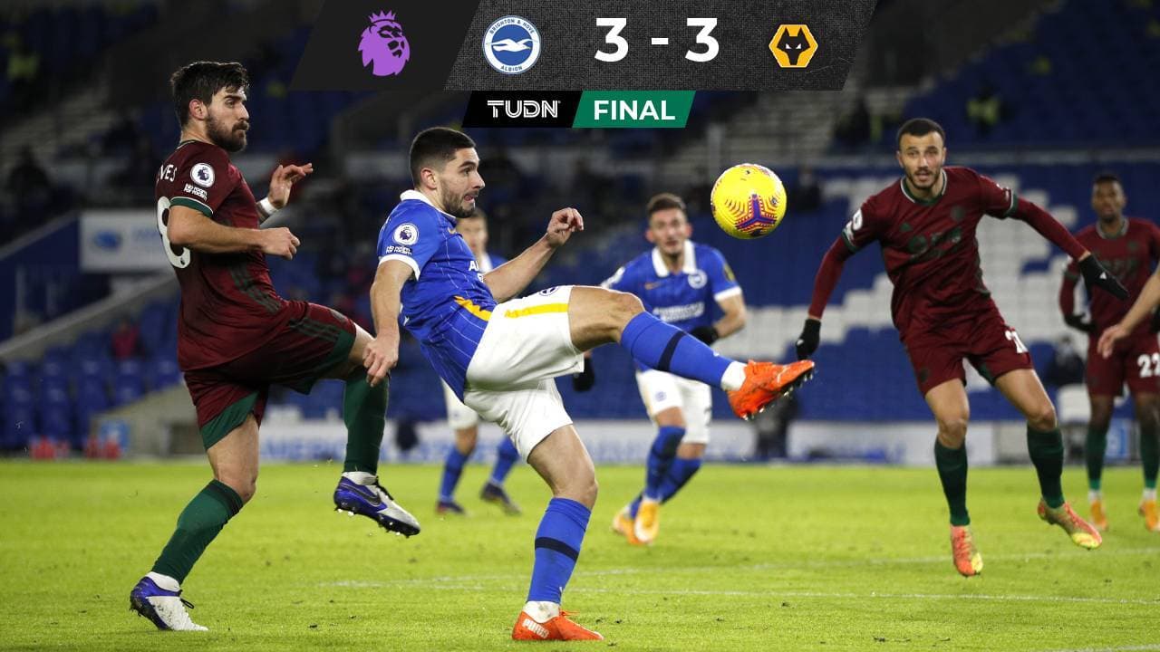 Wolverhampton no pudo en su visita al Brighton & Hove Albion