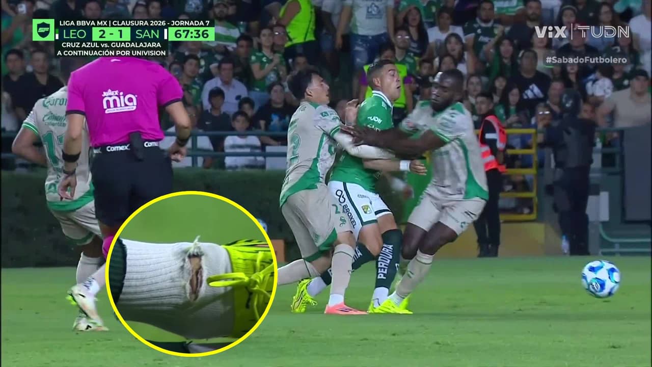 ¡Tremenda entrada contra Funes Mori y el árbitro no saca la tarjeta!