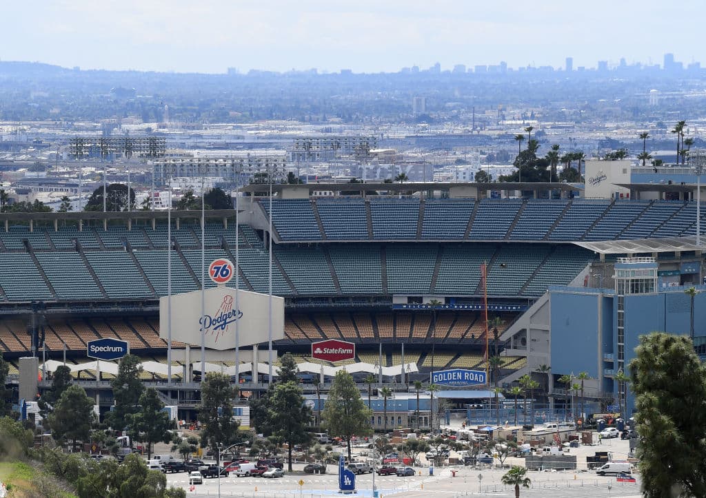 Vista panorámica del estadio de los Dodger.