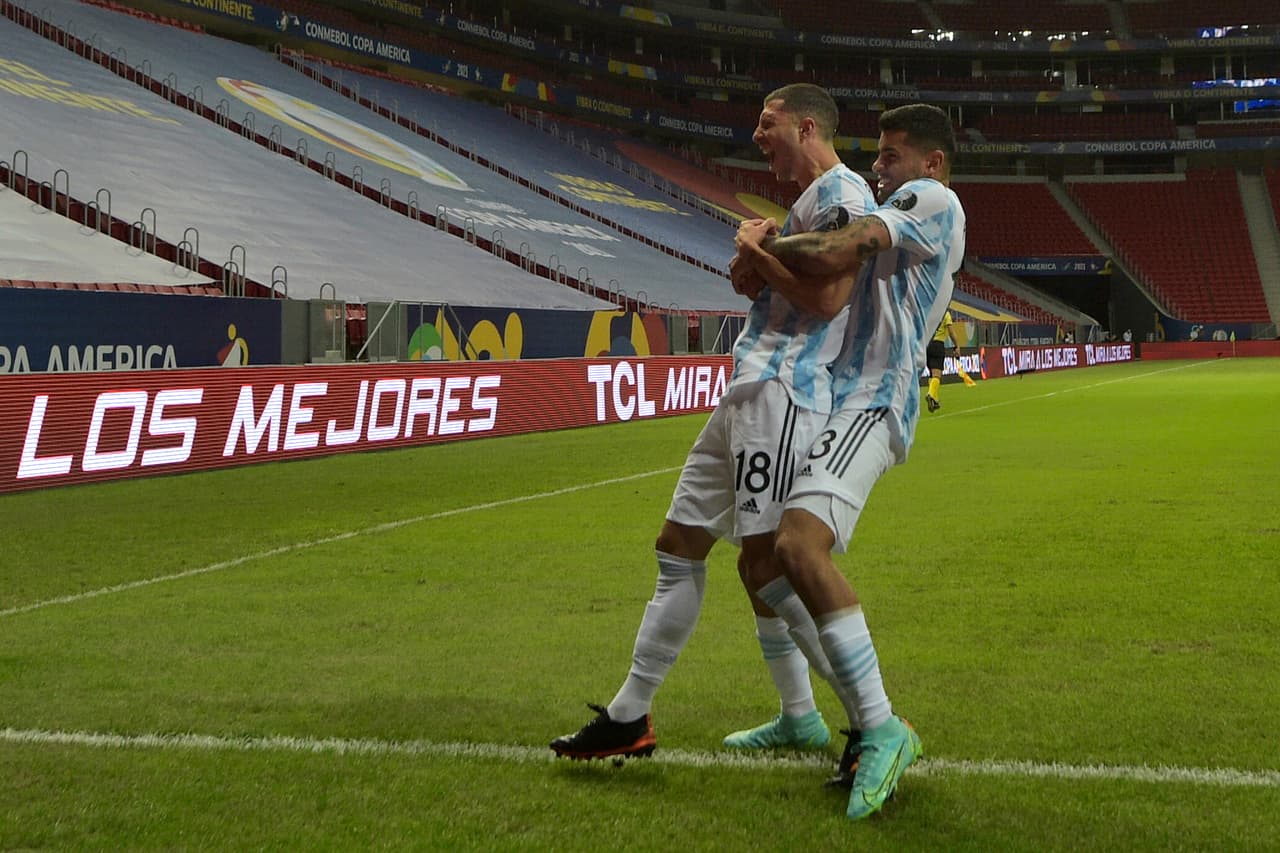 El exjugador del América celebró su primer tanto con la Albiceleste.