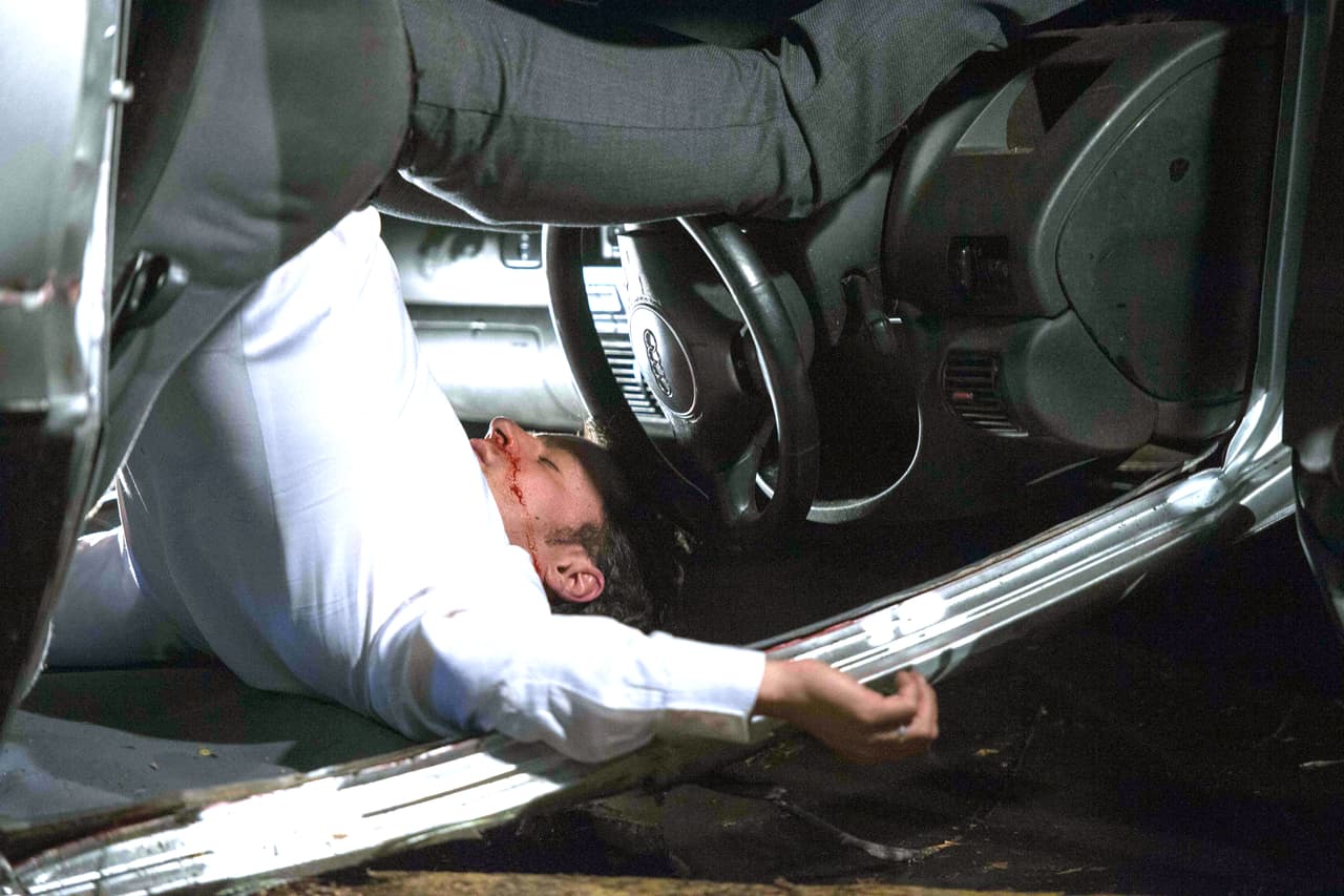 Trabajó en una posición muy incómoda.