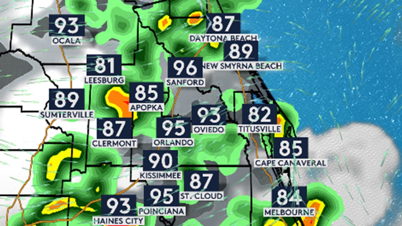 Tormentas intermitentes pueden dejar inudaciones repentinas el jueves en Florida Central