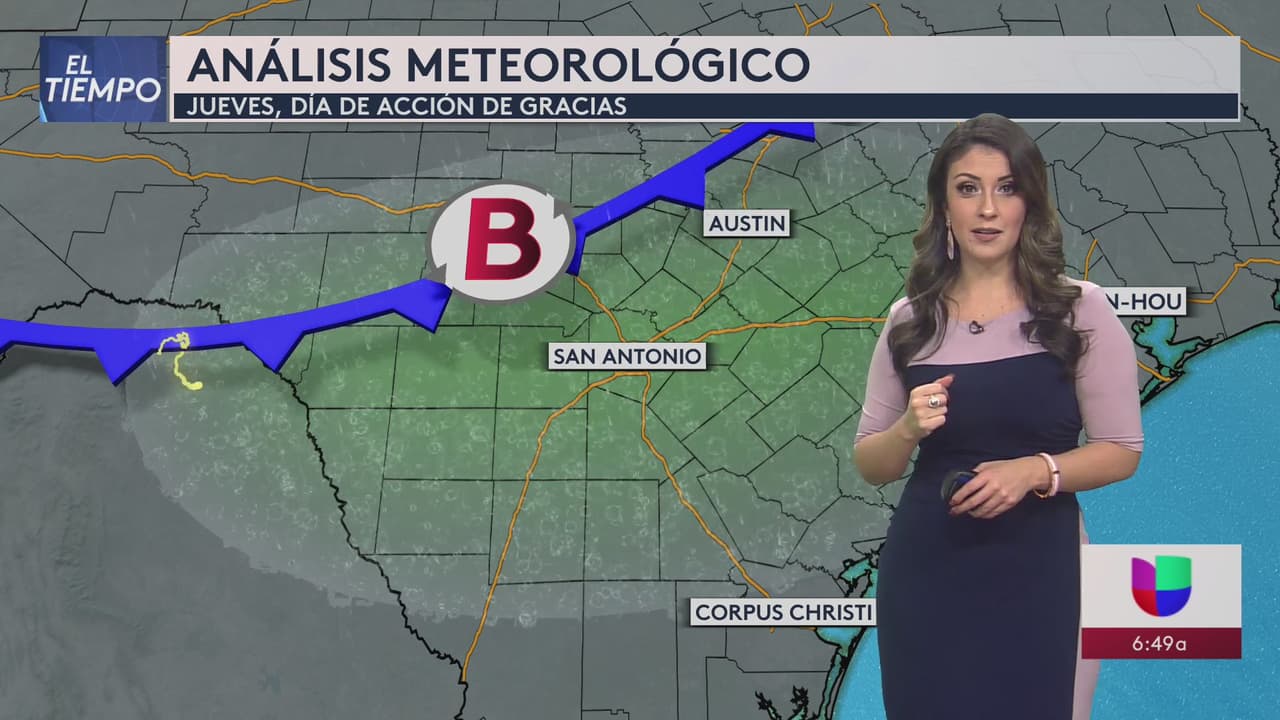 Viene un frente frío este Thanksgiving a San Antonio, con posibles tormentas y lluvia