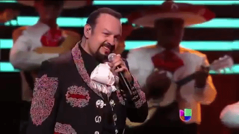 Pepe Aguilar así apareció a la ceremonia de Premio Lo Nuestro en 2014 y lo hizo para cantar un 'medley' con los temas 'Cuanto te debo' y 'Acá entre nos'. Lo curioso es que repitió el mismo traje que había llevado en 2010.