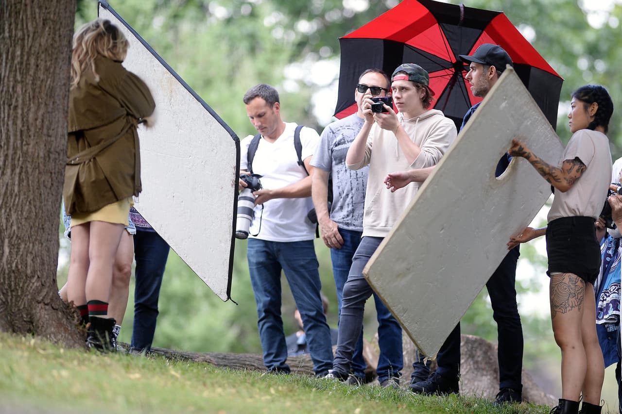 Y Brooklyn aprovechó para sacar sus propias fotos.