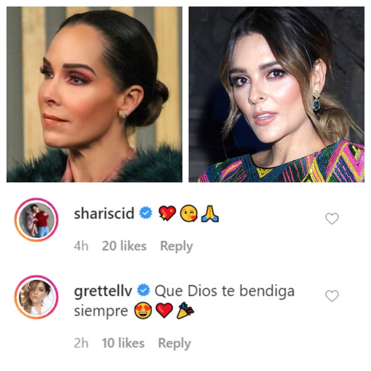 Sharis Cid y Grettell Valdez le mandaron buenos deseos. 
<br>