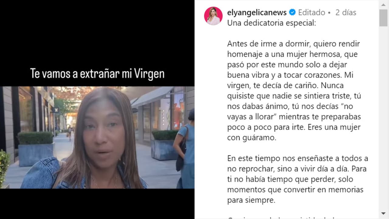 Elyangelica González se despidió con este conmovedor mensaje de su amiga y colega Viky Gamboa.