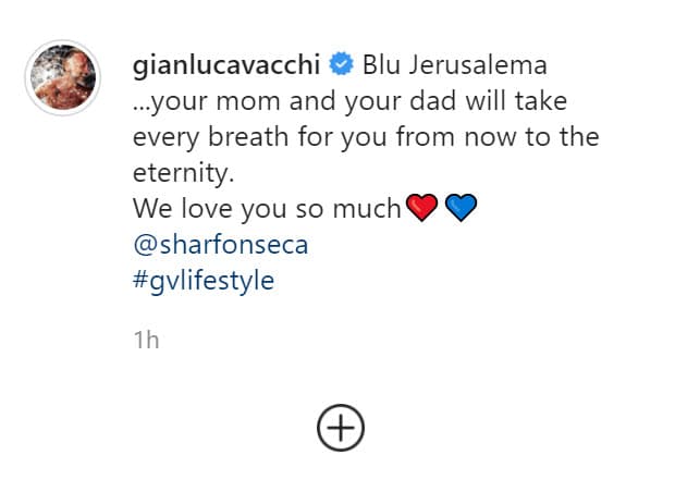 "Blu Jerusalema... tu mamá y tu papá te dejarán sin aliento desde ahora hasta la eternidad", le prometió.