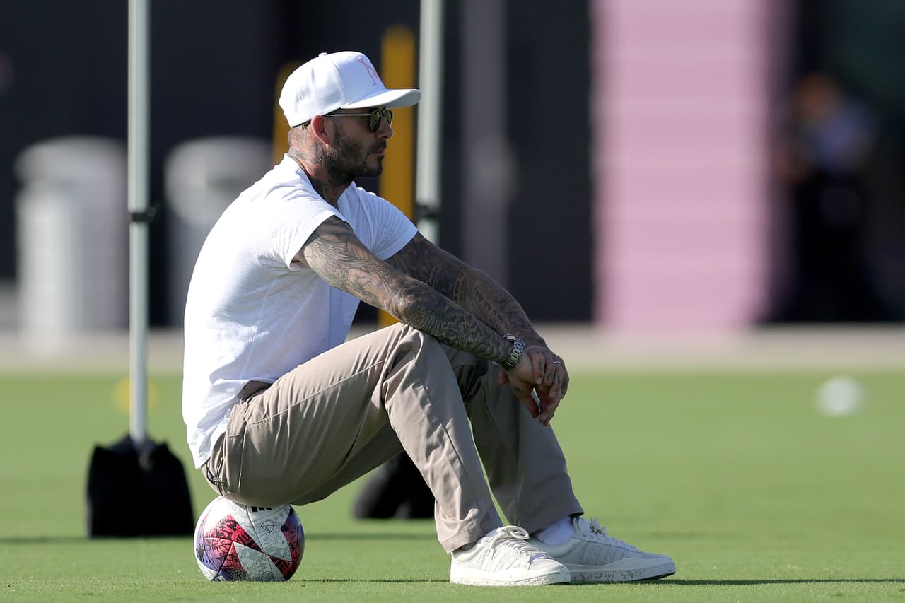 David Beckham, uno de los gestores de la llegada de Messi a Miami, estuvo en los entrenamientos.
