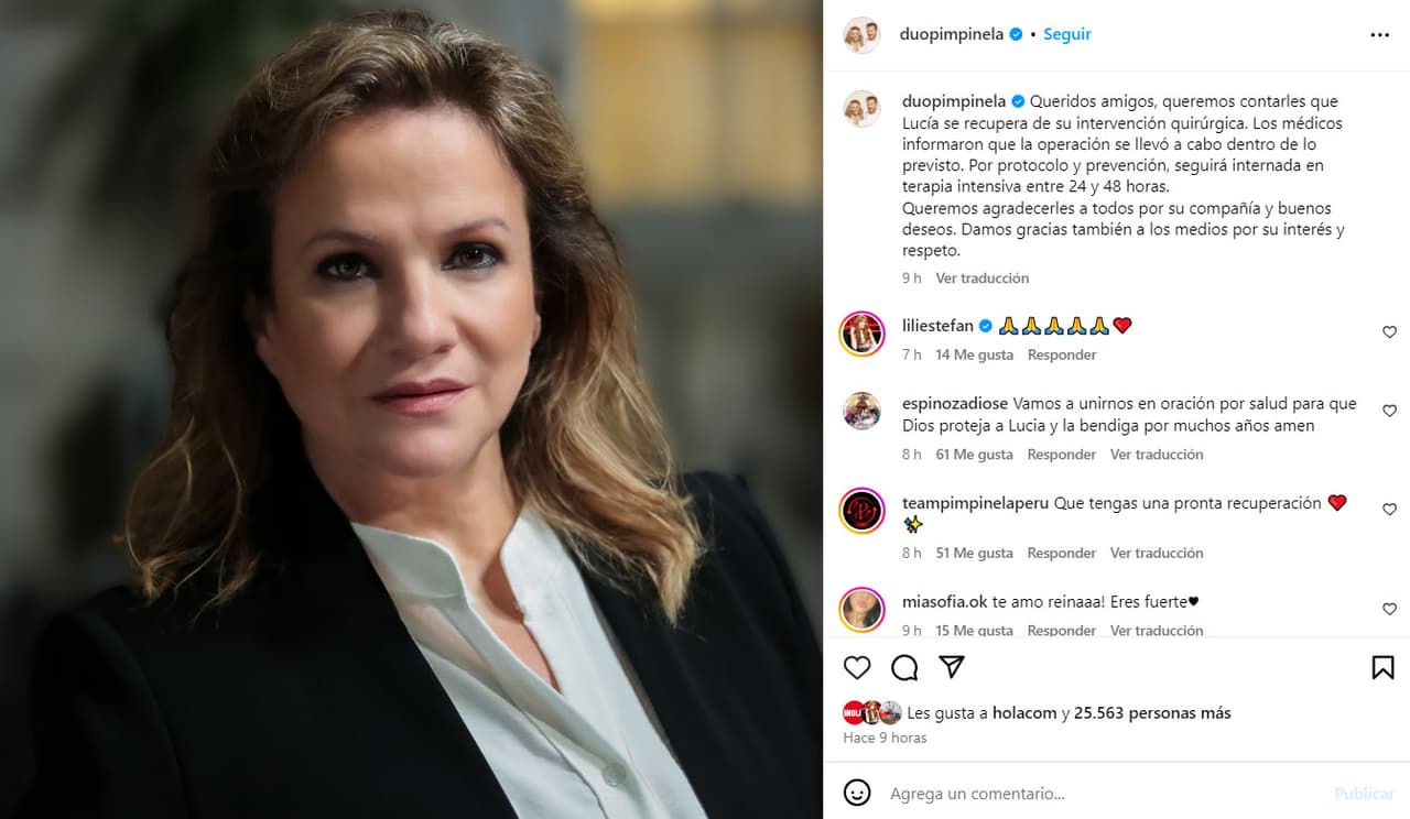 Comunicado sobre la salud de Lucía Galán.