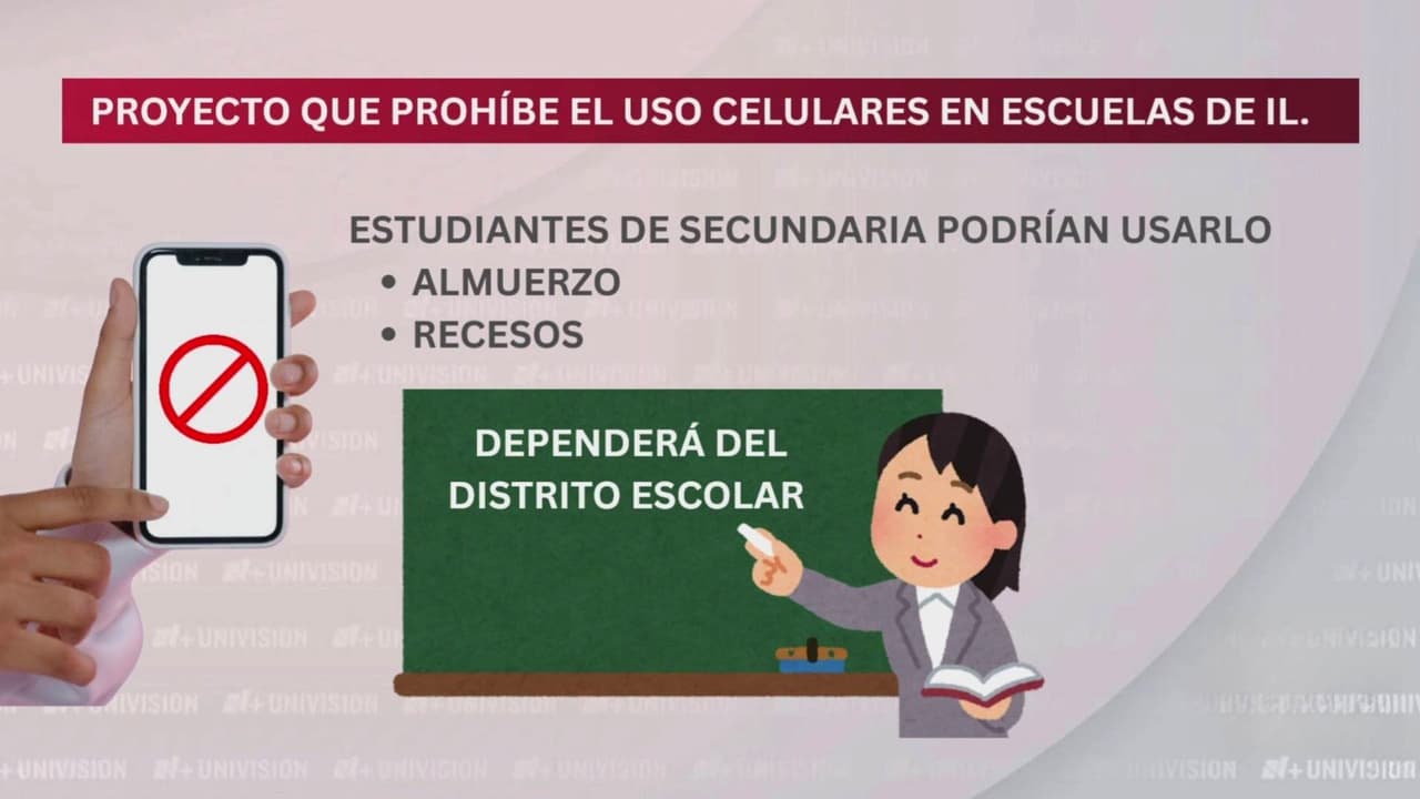 Escuelas públicas y chárter limitarán el uso de teléfonos celulares durante la jornada escolar en Illinois