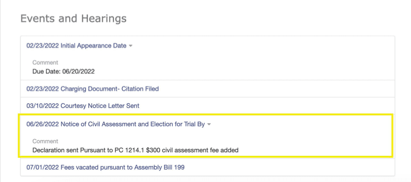 Así lucen los cargos atrasados por multas de tránsito