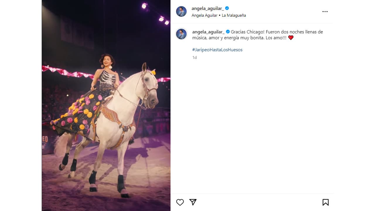 Ángela Aguilar en 'Jaripero Hasta Los Huesos'.