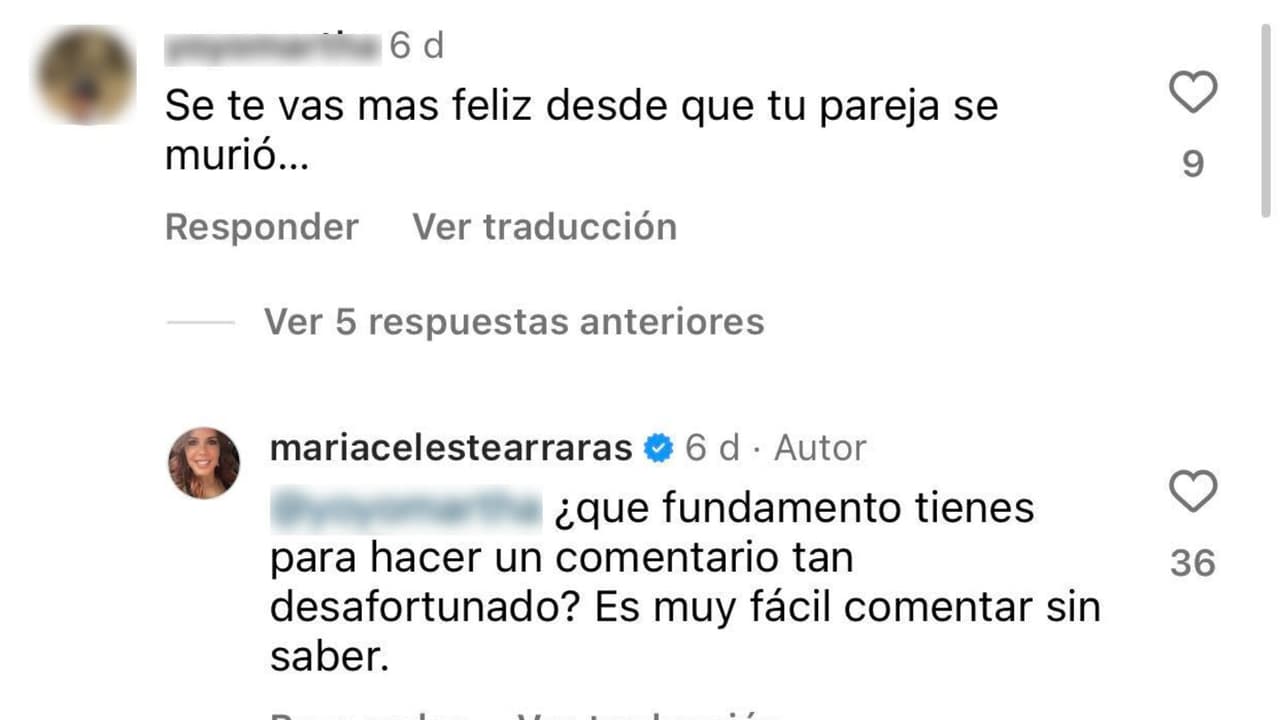 María Celeste Arrarás no se quedó callada y así contestó a quien la critica en pleno viaje por Italia a dos meses de la muerte de su pareja.