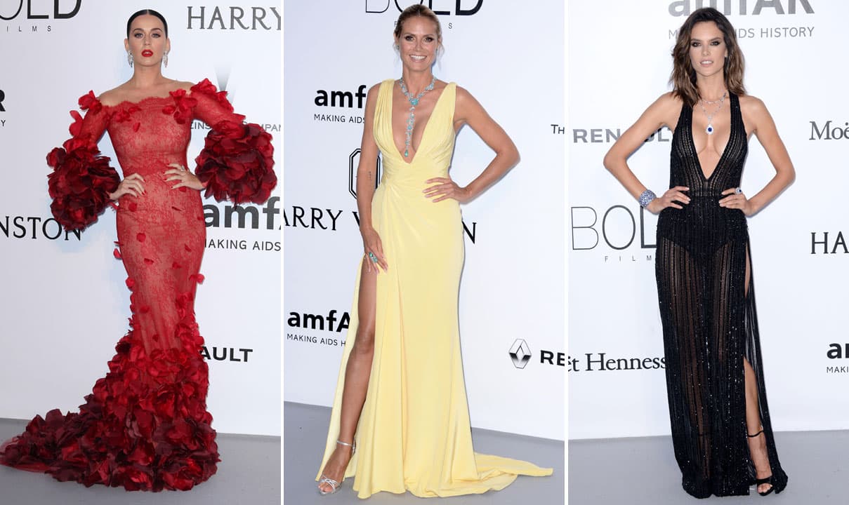 Muchos actores, cantantes y modelos se reunieron en Cannes para una subasta de caridad.