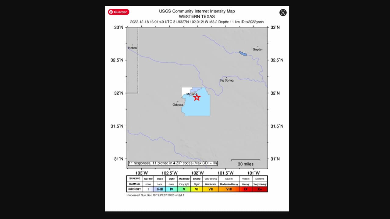 Se registra otro sismo, ahora de magnitud 3.2, cerca de San Antonio