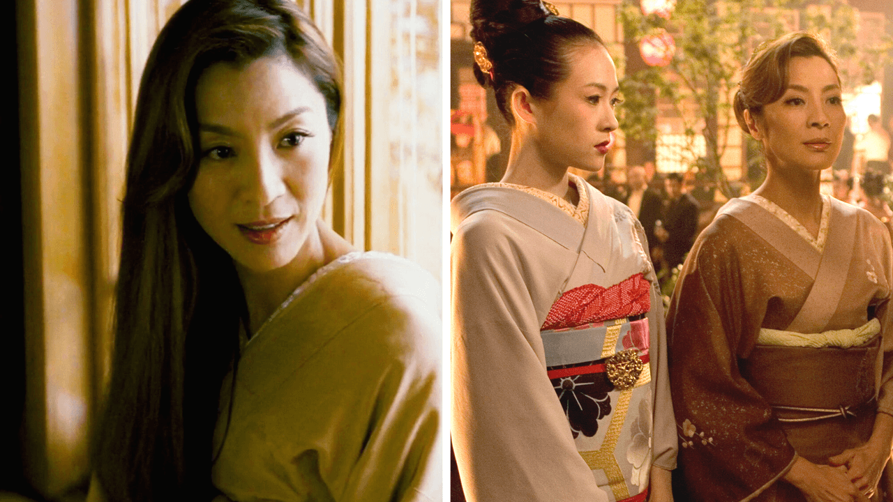 <h2 class="cms-H2-H2">Mameha - Michelle Yeoh</h2>
<br>En 'Memorias de una geisha', Sayuri recibe un entrenamiento formal y severo por parte de Mameha, una de las geishas más respetadas de Kioto. Ambas se ponen la meta de llevar a la joven aprendiz a la cima del éxito, algo que logran tras un gran esfuerzo.
