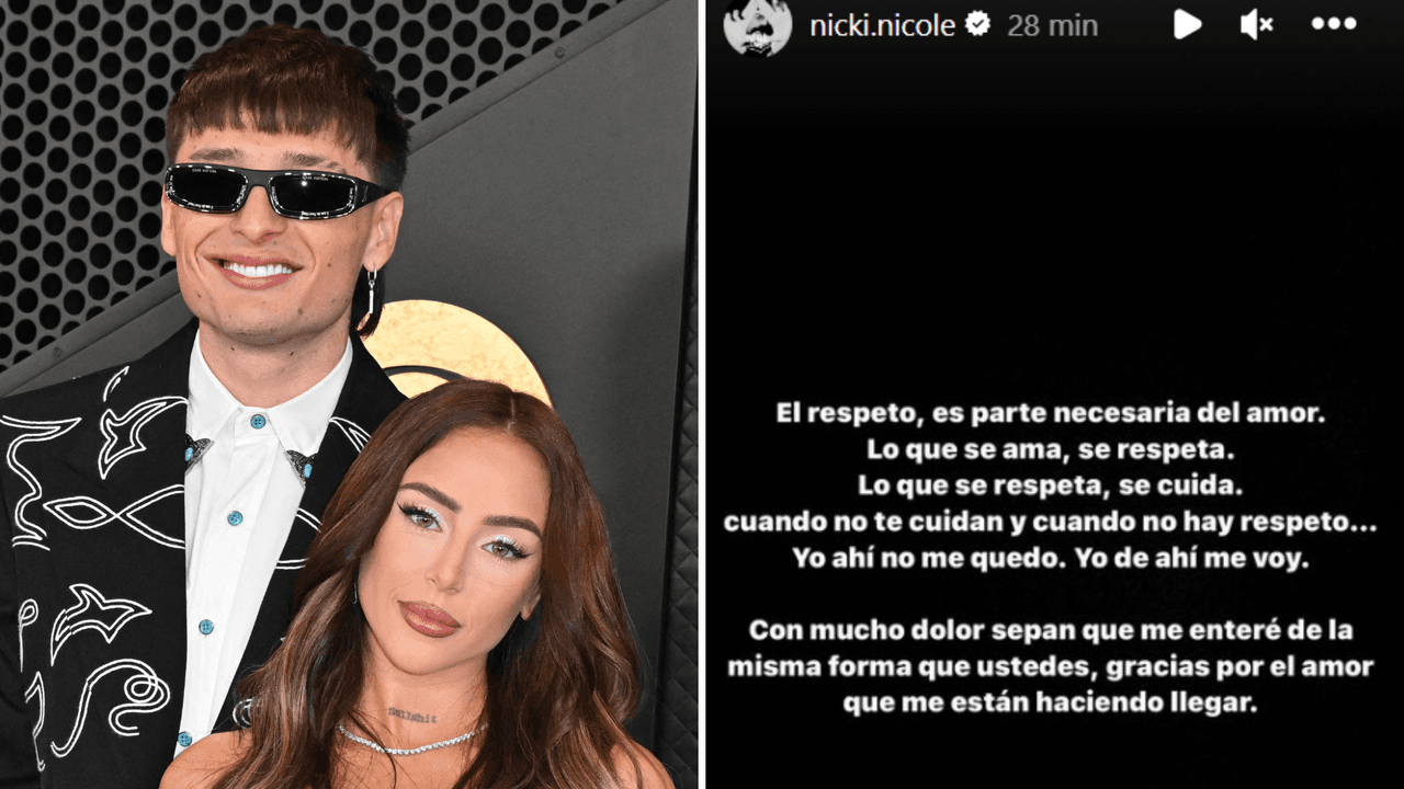 Con este mensaje, Nicki Nicole confirma que terminó su relación con Peso Pluma.