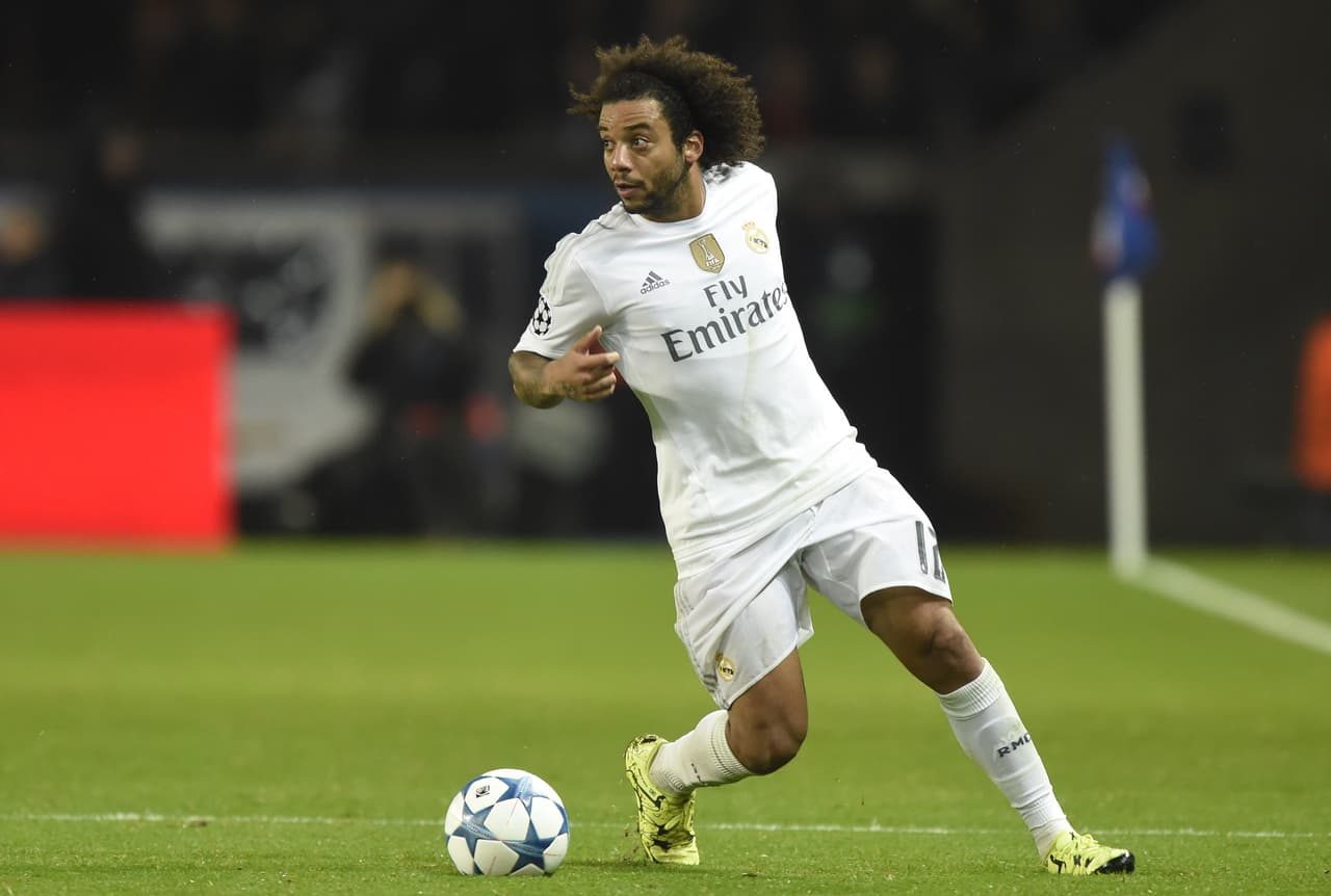 Marcelo podría ser baja del Real Madrid para jugar ante la Roma