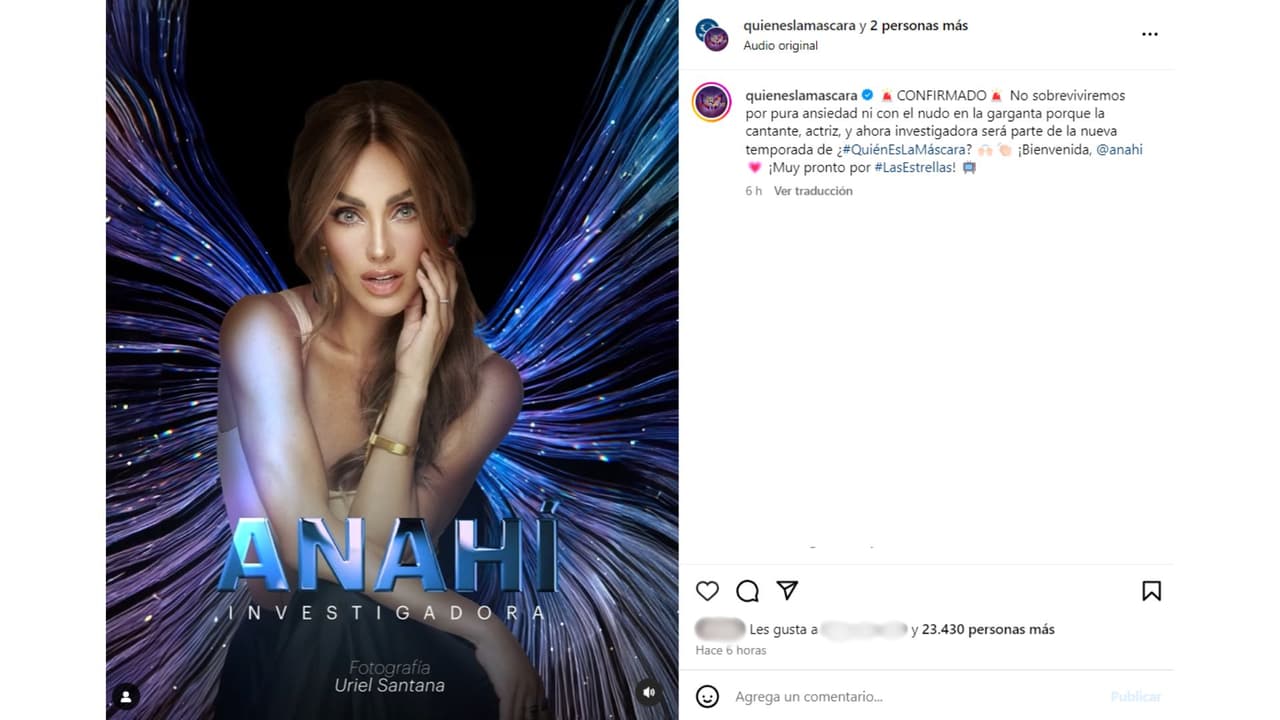 Así se anunció el regreso de Anahí a la televisión.