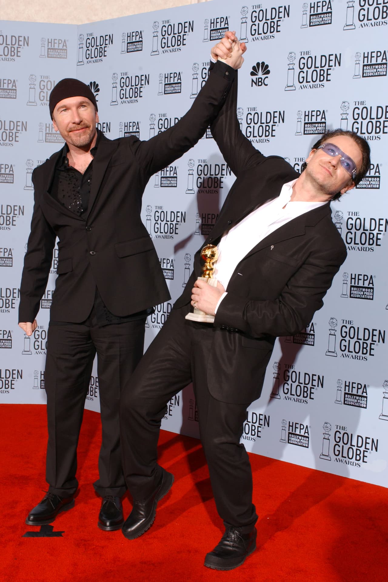 ¡Hasta U2 tiene un Golden Globe! Los irlandeses triunfaron por la música de 'Gangs of New York'.