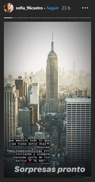 Aunque de acuerdo con lo publicado en sus redes sociales, Sofía viajó con rumbo a Nueva York.
