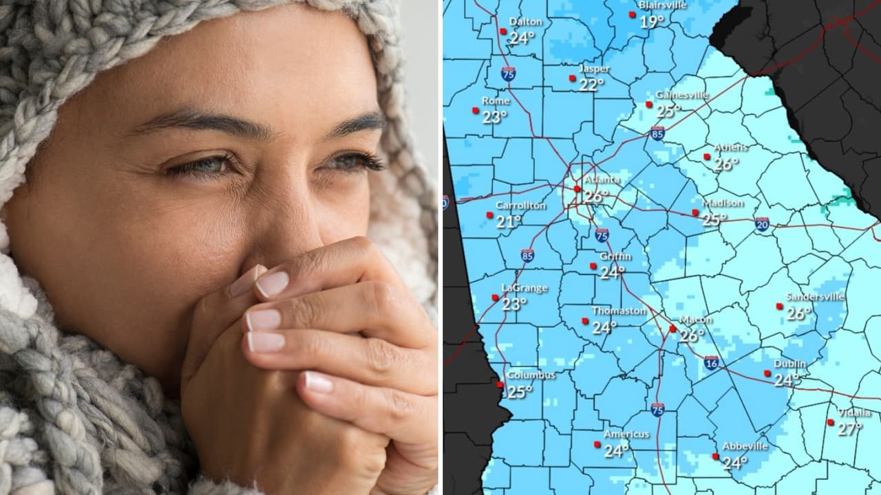 Temperaturas por debajo del punto de congelación en Georgia: qué zonas serán las más frías