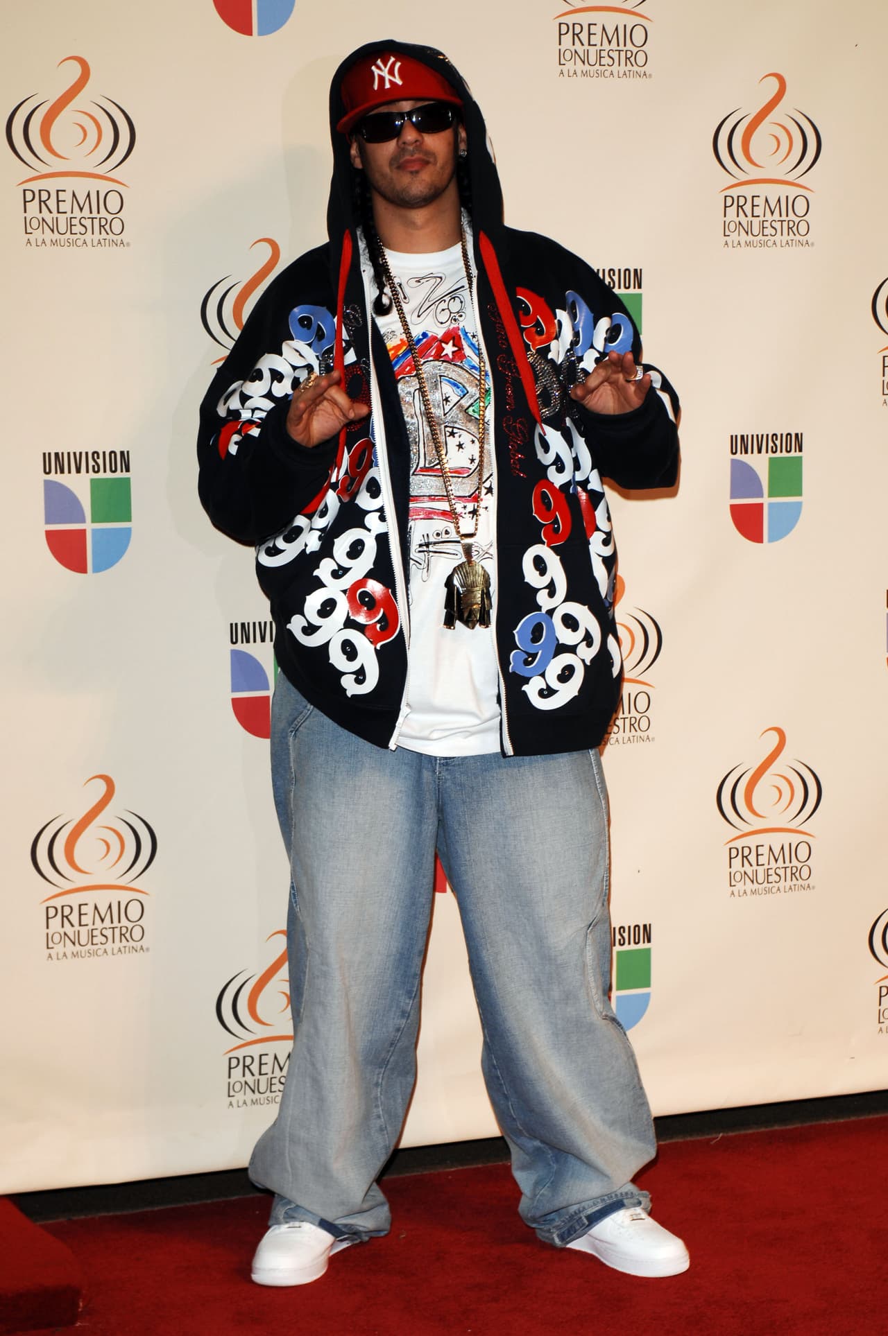 El rapero Don Dinero en el año 2007 optó por un look completamente urbano para posar en la alfombra de Premio Lo Nuestro.