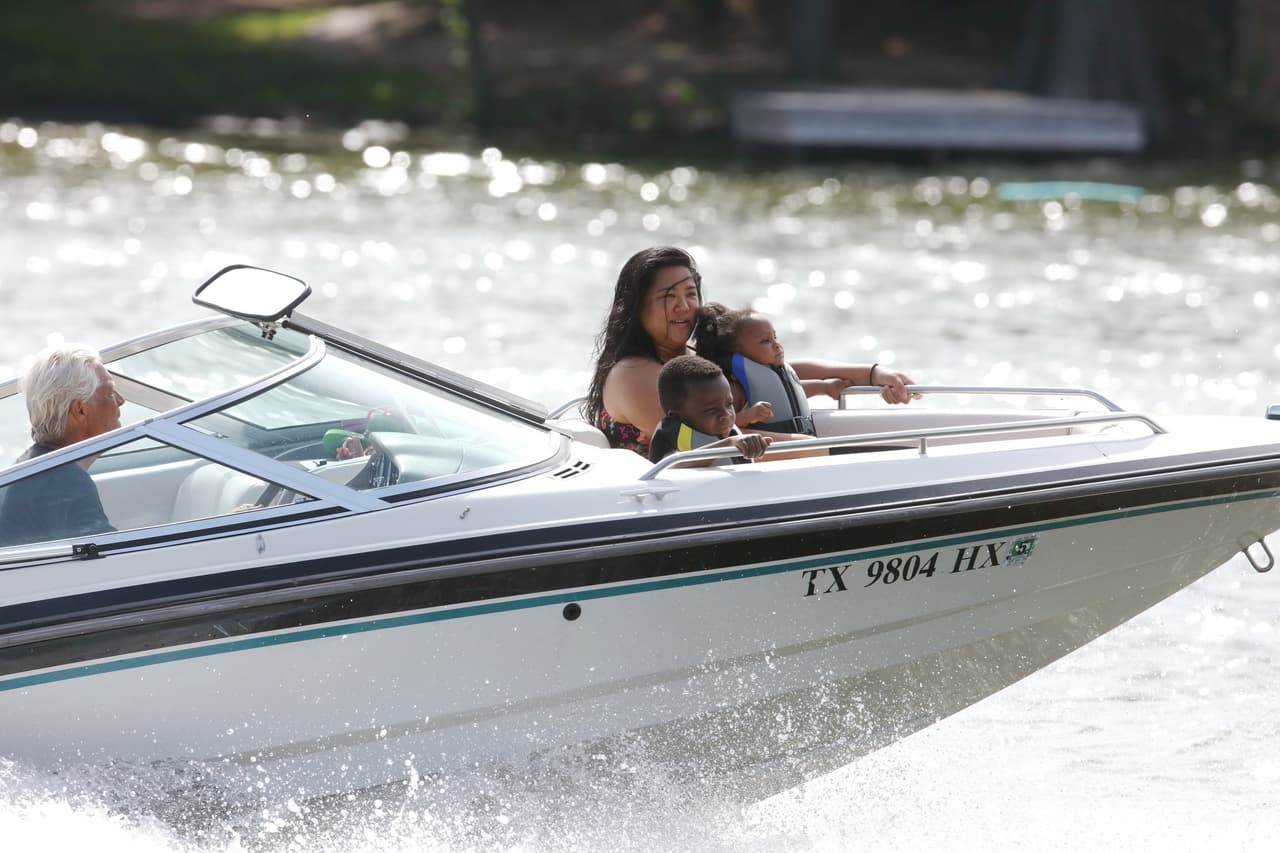 Disfrutaron de un espectacular paseo en bote.