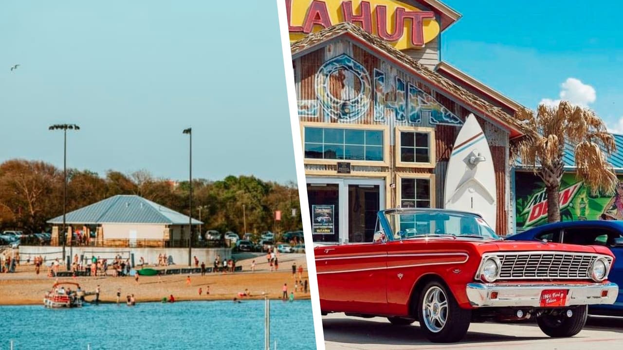 <b>Lakefront en Little Elm</b>
<br>A unas 40 millas de la ciudad de Dallas, cuenta con una serie de restaurantes, áreas al aire libre, y 
<b>una de las “mejores playas” de arena y agua cristalina en el norte del estado de la estrella solitaria</b>. Además, realizan eventos deportivos, fuera y dentro del agua. El sitio ideal para pasar el verano. Para conocer más detalles sobre este lugar y sus actividades, 
<a href="https://lakefrontlittleelm.com/" target="_blank">puedes hacer clic aquí para ir hasta su página web</a>.
<br>⏰ 
<b>De 8 de la mañana y hasta el atardecer</b>. 
<br>💰 
<b>Desde los $10 por auto</b>. 
<br>📍 100 W Eldorado Pkwy, Little Elm.