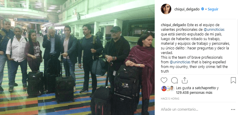 Chiquinquirá Delgado calificó de valiente la acción del grupo de periodistas.