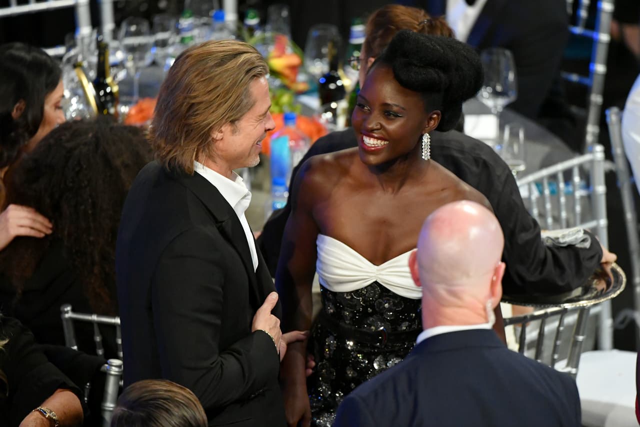Lupita Nyong'o también parecía disfrutar de su compañía.