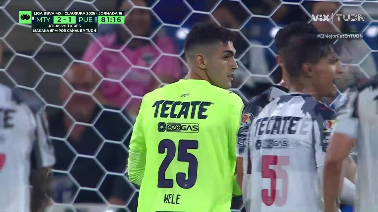 ¡El atajadón de Santiago Mele en el Rayados vs. Puebla que sorprende a todos!