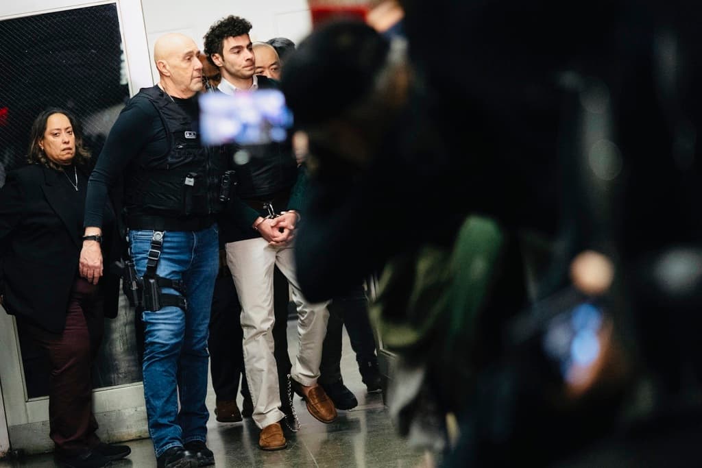 El hombre de 26 años utilizó unos mocasines ('loafers'), 
<b>de gamuza y cuero</b>, que rápidamente generaron búsquedas en Google
<b>. </b>Otros términos vinculados con el arrestado que generaron interés, reportó inicialmente WWD, fueron "tobillos de 
<b><a href="https://www.univision.com/local/nueva-york-wxtv/detienen-persona-interes-asesinato-ceo-unitedhealthcare-nueva-york" target="_blank">Luigi Mangione</a></b>" y "outfits de Luigi Mangione".