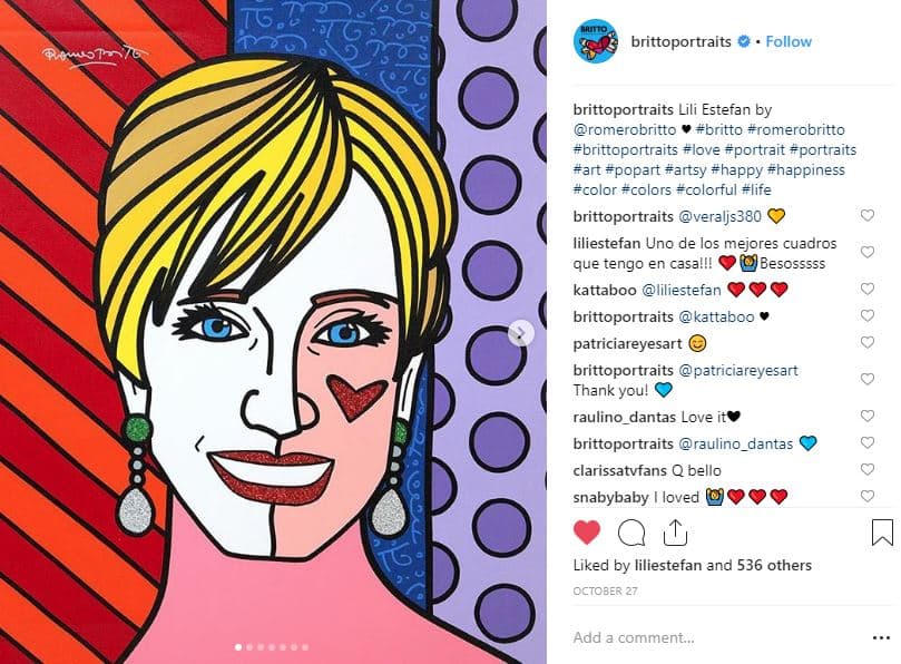 “¡¡¡Uno de los mejores cuadros que tengo en casa!!! ❤️🙌Besosssss”, escribió Lili en dicha publicación.