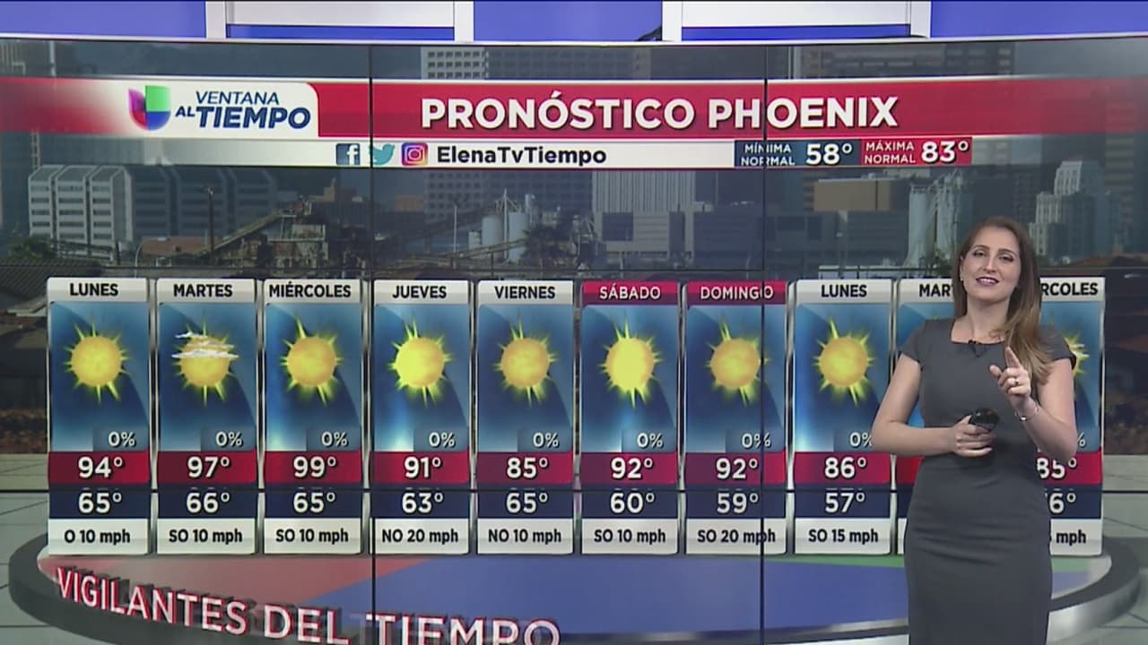Condiciones secas y calurosas para Phoenix en este inicio de semana