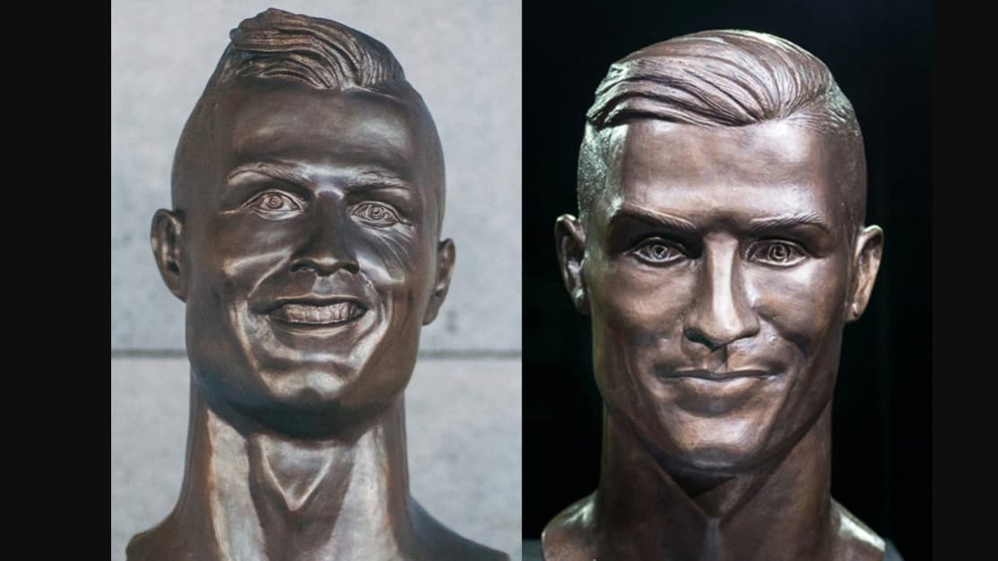 El fútbol les da revancha a todos, hasta al escultor del espantoso busto de Cristiano Ronaldo