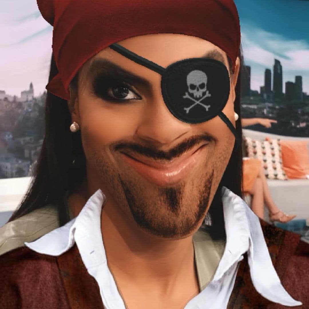 Los conductores no se escaparon de Carlos y su filtro de pirata y así lució Francisca Lachapel.