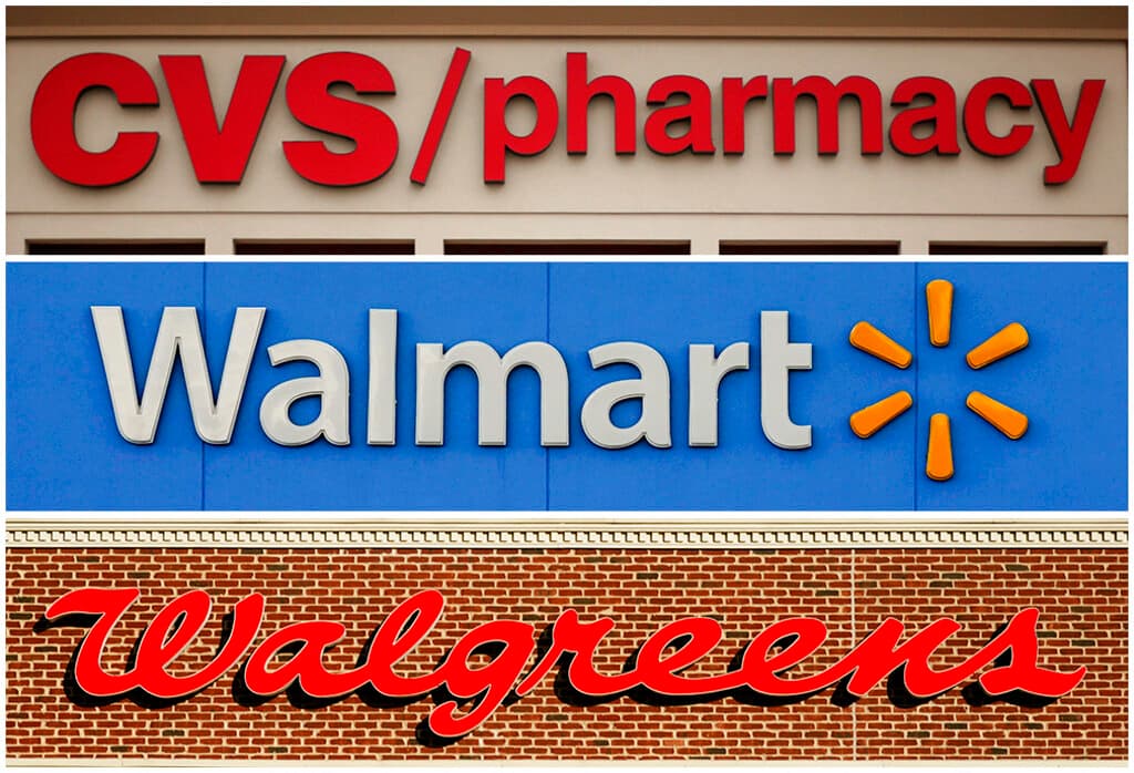 CVS, Walgreens y Walmart deben pagar $650 millones a dos condados de Ohio tras demanda por opioides