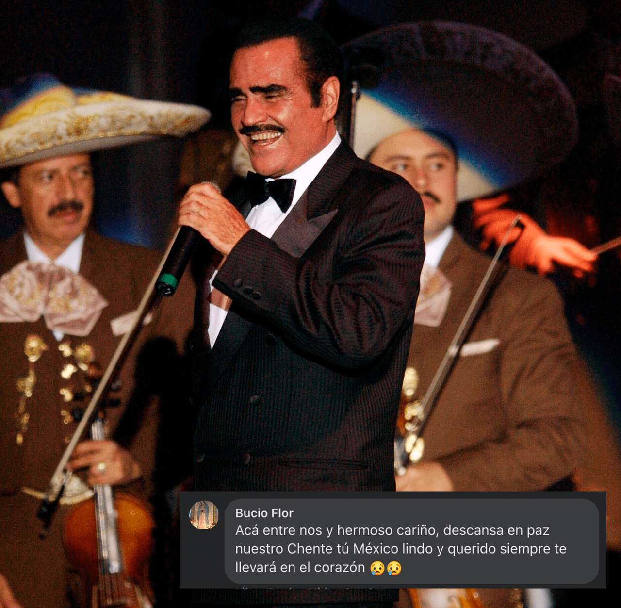 “Acá entre nos” y “Hermoso cariño”, descansa en paz nuestro Chente”: Bucio Flor.