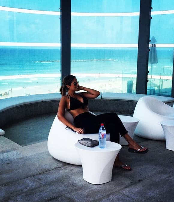 Comenzando a disfrutar de su viaje a Tierra Santa.