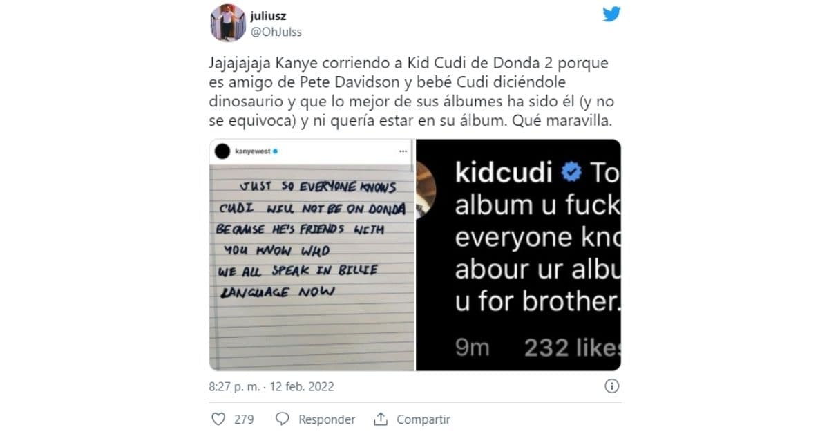 usuario reacciona a respuesta de Kid a Kanye