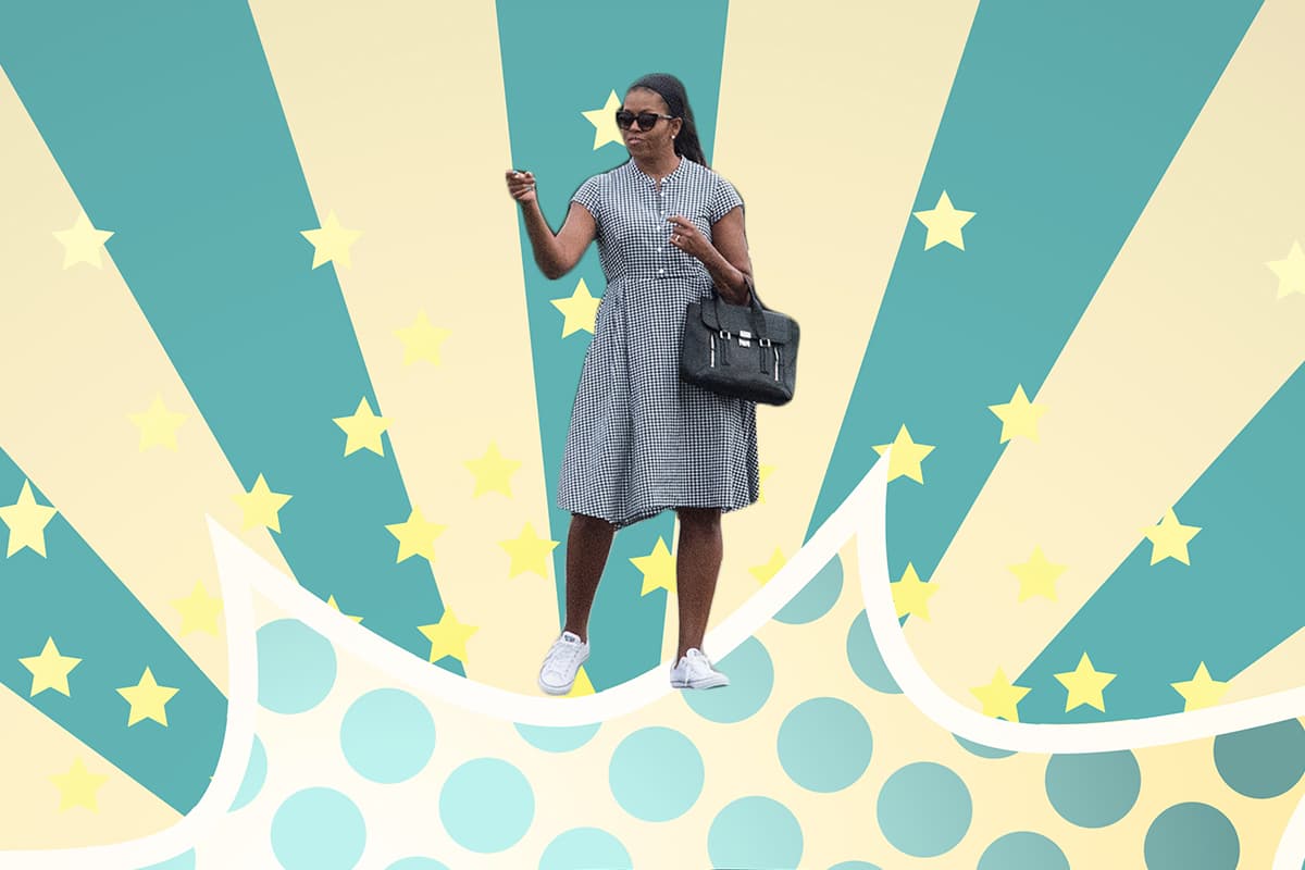 Michelle Obama en Converse, y la moda de llevar vestido con tenis
