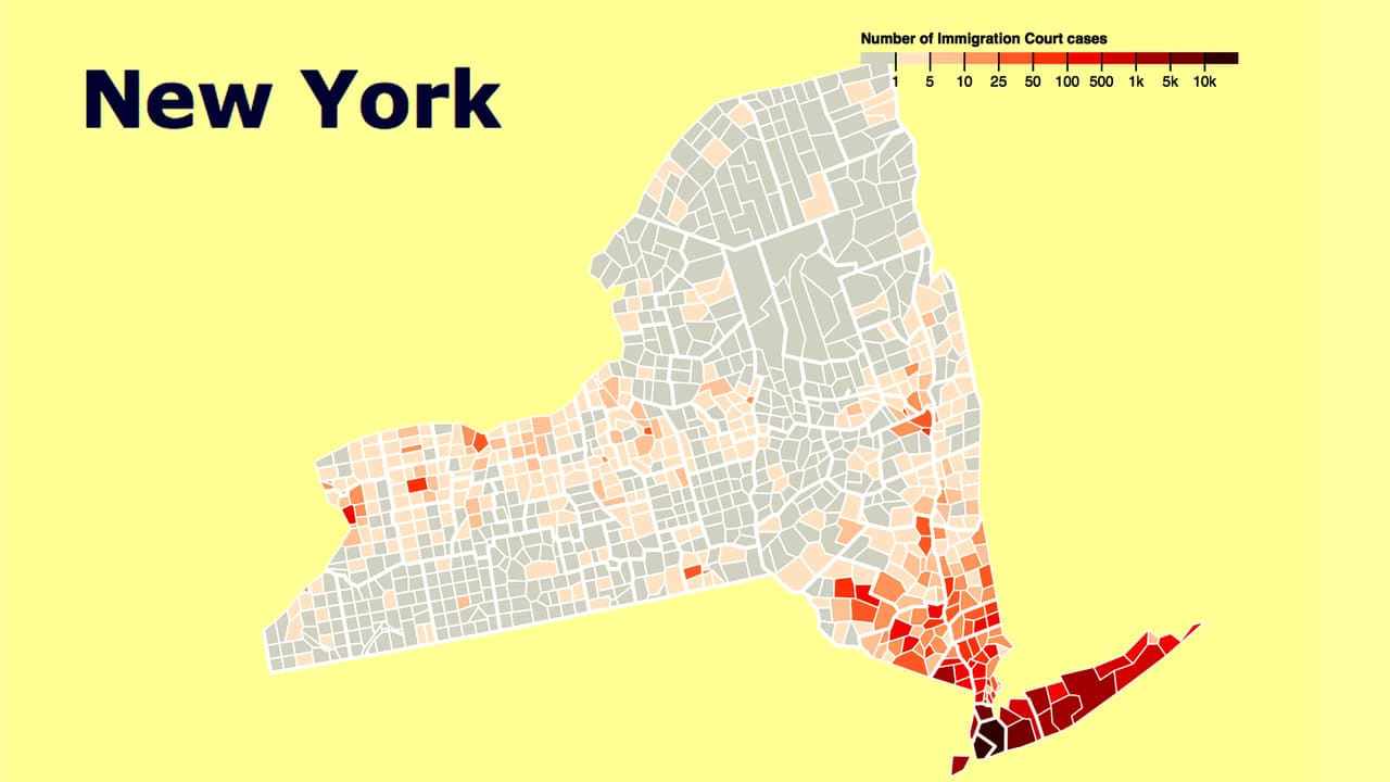 Más de 50,000 casos migratorios por resolver en Nueva York se concentran en estas 4 comunidades