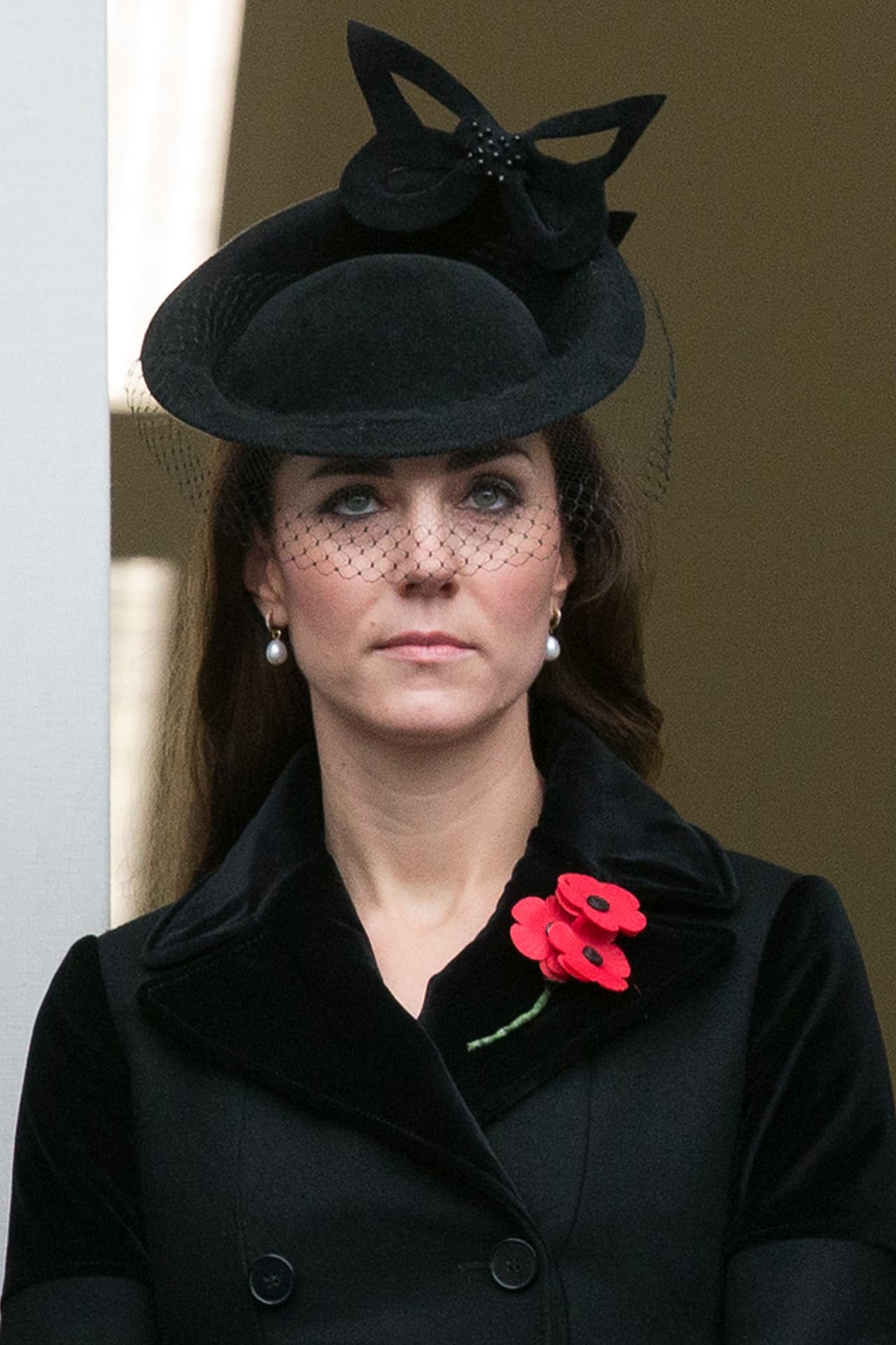 Kate Middleton se vistió toda de negro para comemorar el Domingo del Recuerdo.