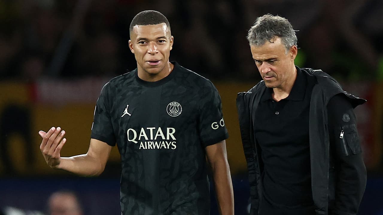 Luis Enrique critica a Mbappé pese a que anotó tres goles con PSG
