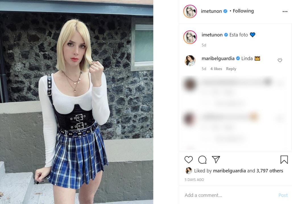 Imelda tiene 27 años y es integrante de la agrupación de pop Finnix.
<br>