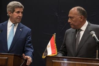 El secretario de Estado de EEUU, John Kerry, en su visita a Egipto.